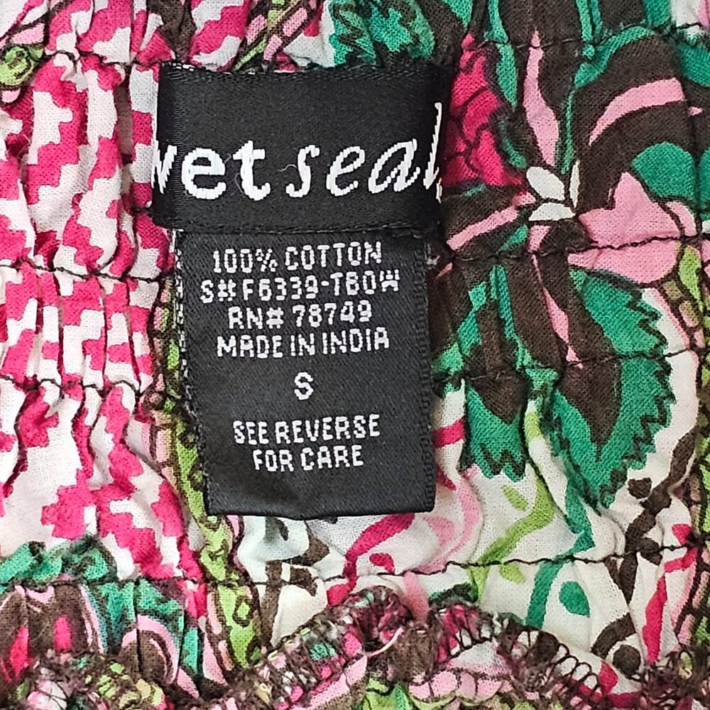Vintage Y2K Wet Seal Paisley Mini Skirt Boho Print Size S - Picture 4 of 8